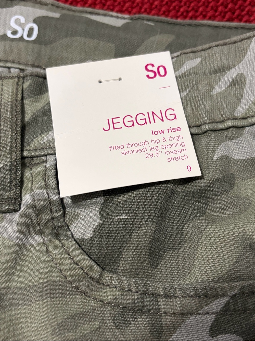 SO Juniors Olive Camo Jeggings - Green Camo - Picture 5 of 9